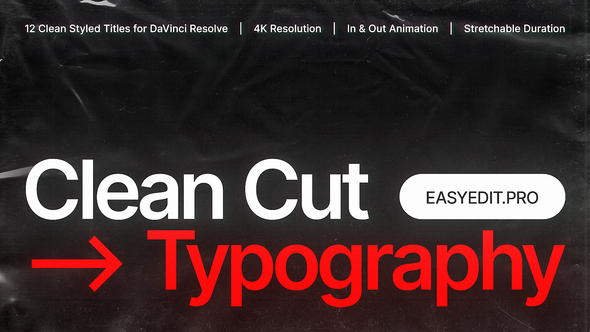 Photo of Clean Cut Typography | DR – Videohive 60960383