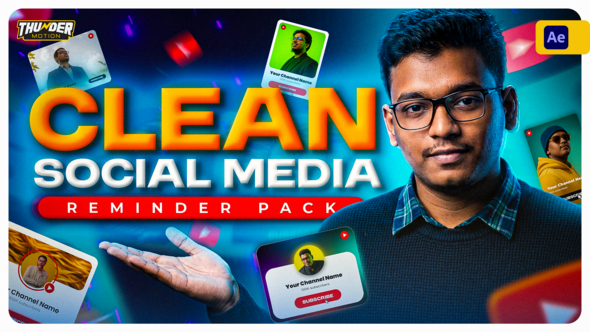 Photo of Clean Social Media Reminder Pack – Videohive 60956492