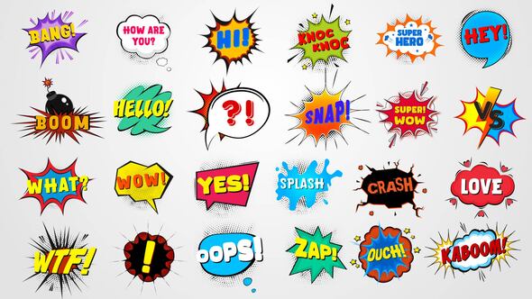 Photo of Comic Bubbles Pack – Videohive 60936960