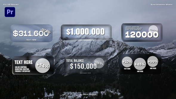 Photo of Glass Infographic Widgets|MOGRT – Videohive 61235590