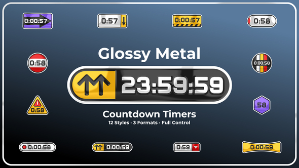 Photo of Glossy Metal Countdown Timers – Videohive 61060017