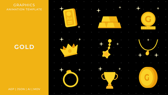 Photo of Gold graphic animation template | After Effects – Videohive 61022153
