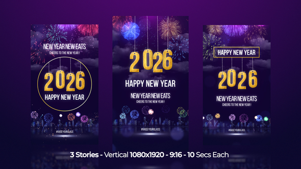 Photo of Happy New Year Wishes 2026 Instagram Stories – Videohive 49906155