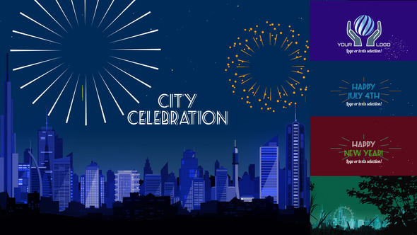 Photo of City Event Celebration Logo – New Years Eve – Diwali – July 4th – Eid – Videohive 34448937