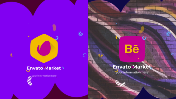 Photo of Loop Logo Reveal – Minimal Abstract 2D Animation, Bouncy Shapes, Zigzag Mask and Photo Background – Videohive 22835282