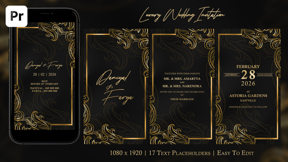 Photo of Luxury Wedding Invitation | MOGRT – Videohive 61216989