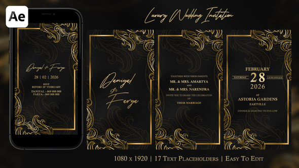 Photo of Luxury Wedding Invitation – Videohive 61110933