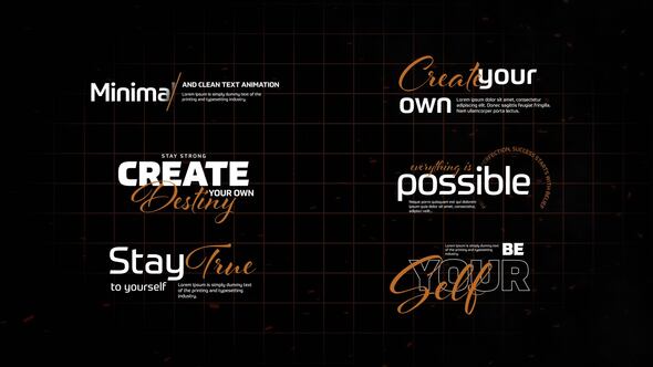 Photo of Minimal Typography Titles – Videohive 61242777