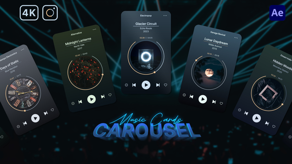 Photo of Music Cards Carousel – Videohive 61116343