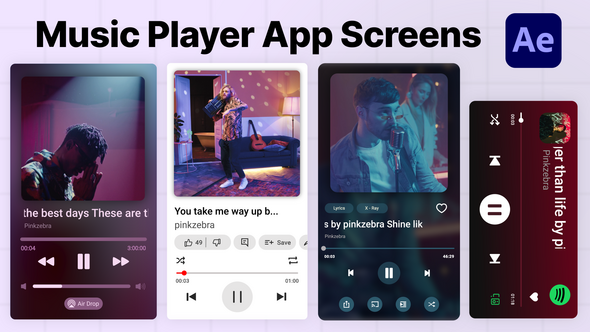 Photo of Music Player App Screens – Videohive 61240544