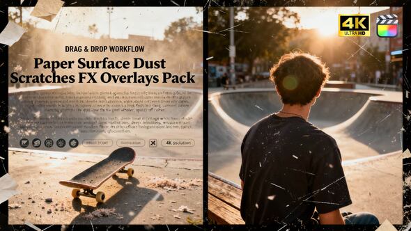 Photo of Paper Surface Dust & Scratches FX Overlays Pack For FCPX – Videohive 61091573