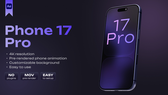 Photo of Phone 17 Pro Blue Mockup – Videohive 60874423