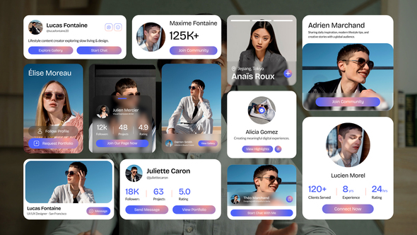 Photo of Profile Card App Widget – Videohive 61241036
