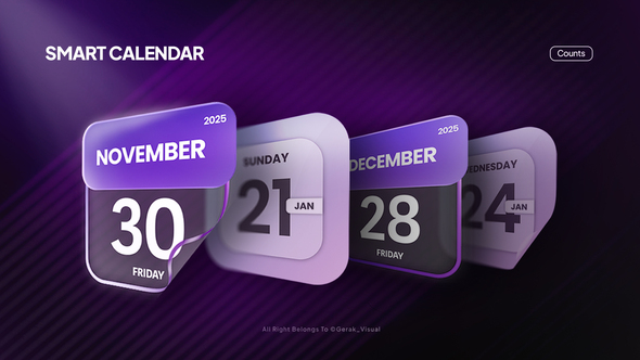Photo of Smart Calendar Count – Videohive 61115586