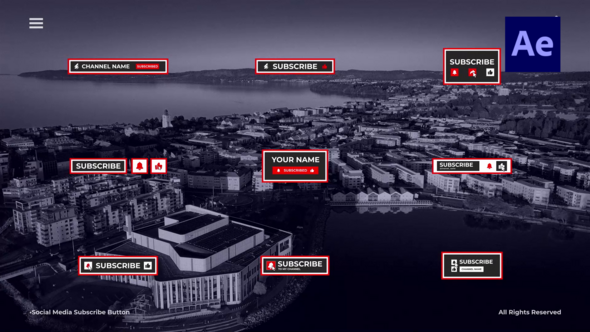 Photo of Social Media Subscribe Button /Ae – Videohive 60910506