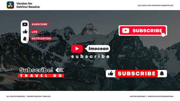 Photo of Subscribe Titles | DaVinci Resolve – Videohive 60953629