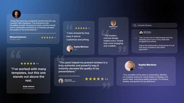 Photo of Testimonials Pack Glass – Videohive 61104512