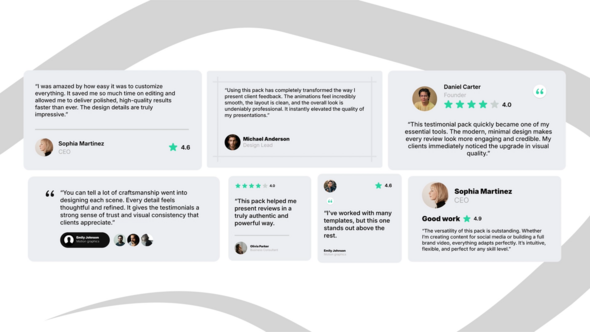 Photo of Testimonials Pack Review (Light Mode) – Videohive 61050361
