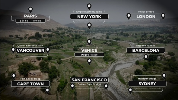 Photo of Titles Locations Cities of the World for Davinci Resolve. – Videohive 60962467
