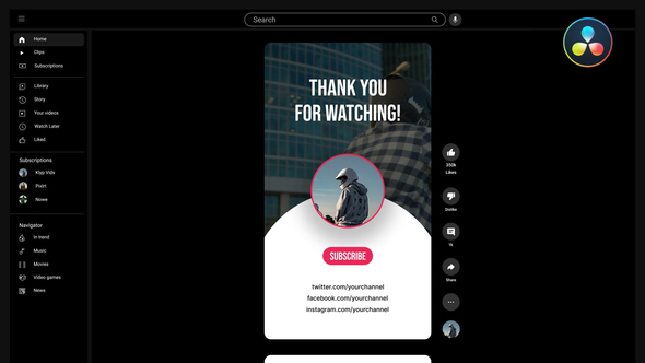 Photo of Vertical End Screen for DaVinci Resolve – Videohive 60994342