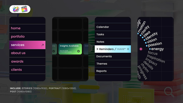 Photo of Vertical Looping Animations for FCPX – Videohive 61225376