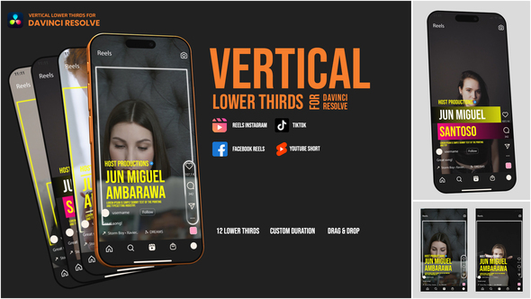 Photo of Vertical Lower Thirds Davinci Resolve – Videohive 61241893
