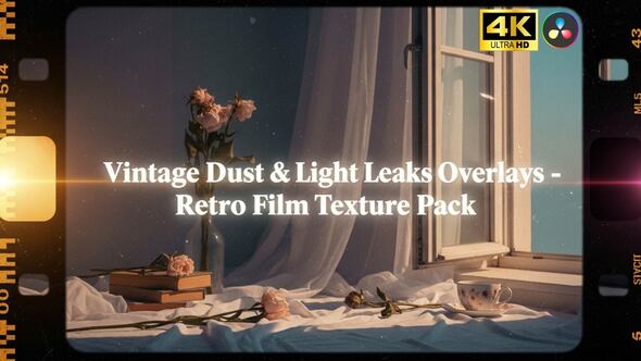 Photo of Vintage Dust & Light Leaks Overlays – Retro Film Texture Pack For DR – Videohive 60952598