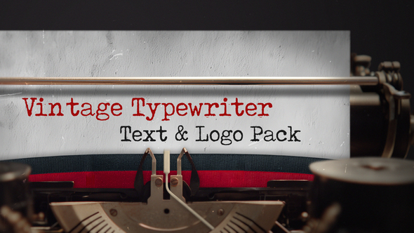 Photo of Vintage Typewriter – Text & Logo Pack – Videohive 60959698