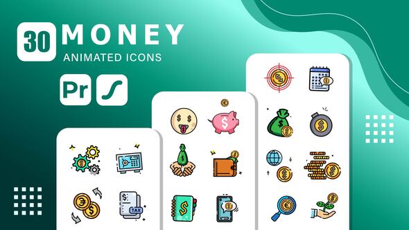 Photo of 30 Money Icons | Premiere Pro & Lottie Animation – Videohive 61241448