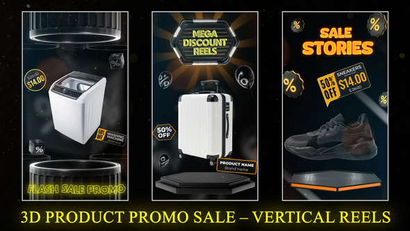 Photo of 3D Product Promo Sale – Vertical Reels – Videohive 61548744