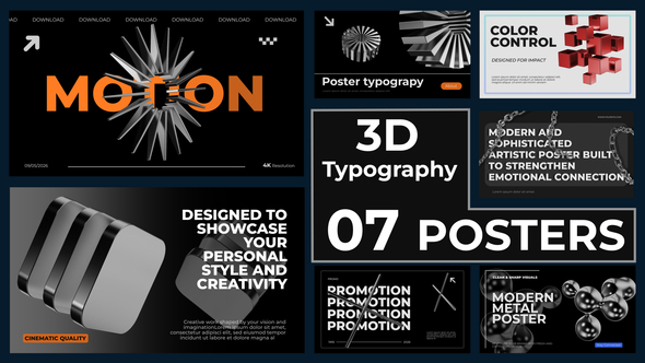 Photo of 3D Typography Poster MOGRT – Videohive 61519064