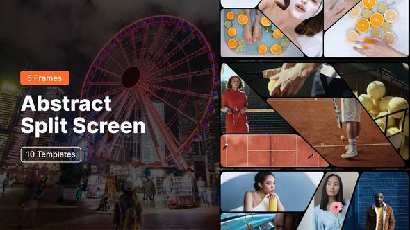 Photo of Abstract Split Screen – 5 Frames – Videohive 61127221