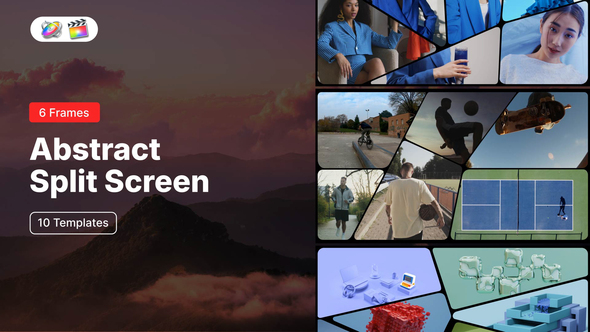 Photo of Abstract Split Screen – 6 Frames for FCPX – Videohive 61273239