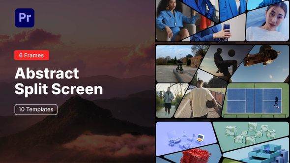 Photo of Abstract Split Screen – 6 Frames for Premiere Pro – Videohive 61273159