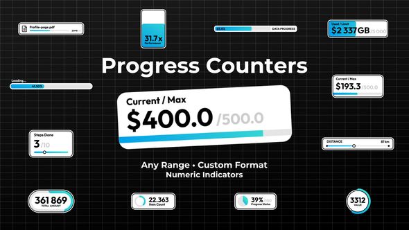 Photo of Animated Progress Counters – Videohive 61487996