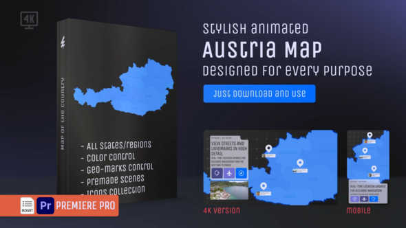 Photo of Austria Map – Republic of Austria (Oesterreich) MOGRT Kit – Videohive 61496365