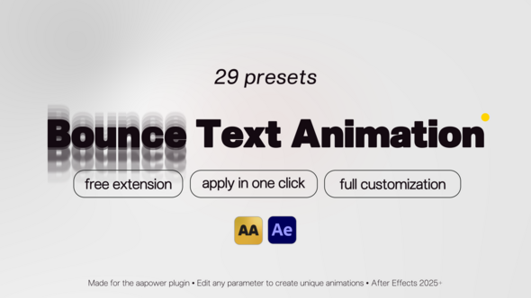 Photo of Bounce Text Animation: 29 Kinetic Bounce Typography Presets for After Effects – Videohive 61469055