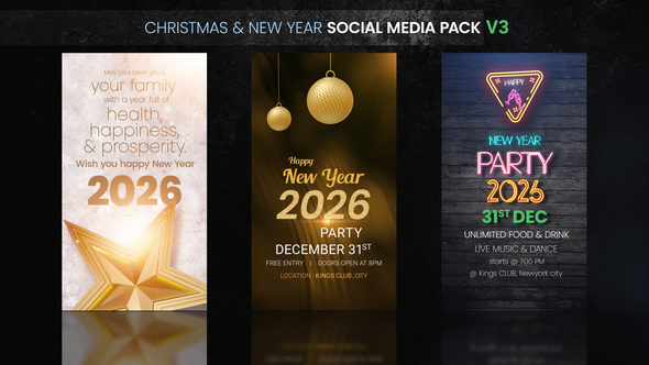 Photo of Christmas & New Year Social Media Pack V3 – Videohive 61236747