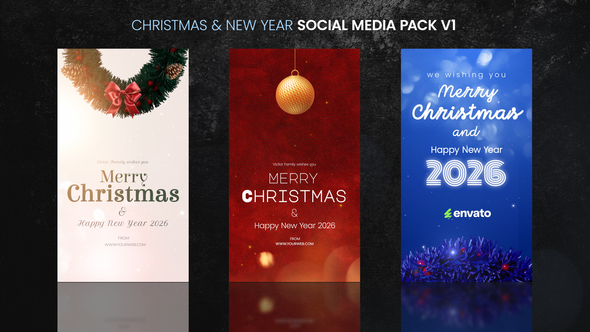 Photo of Christmas & New Year Social Media Pack_V1 – Videohive 61207150