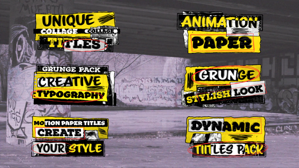 Photo of Collage Paper Titles – Videohive 61436813