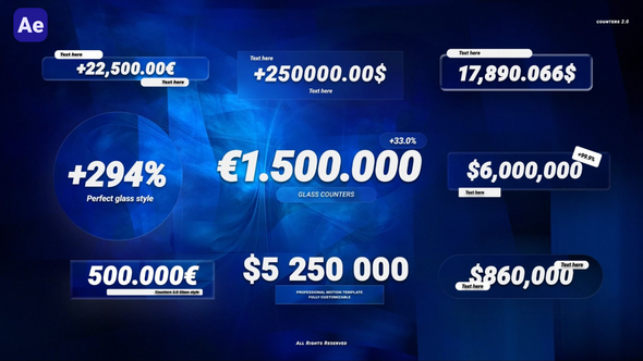 Photo of Counters 2.0 Glass Style – Videohive 61364607