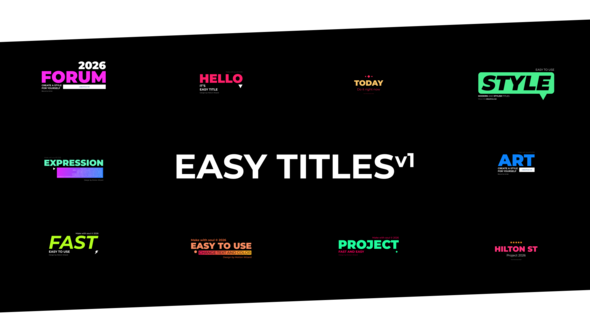 Photo of Easy Title – Videohive 61430538