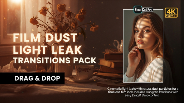 Photo of Film Dust Light Leak Transitions Pack FCPX – Videohive 61368790