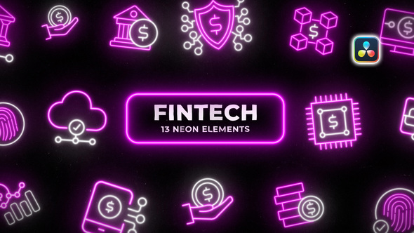 Photo of Fintech Neon Elements – Videohive 61256521