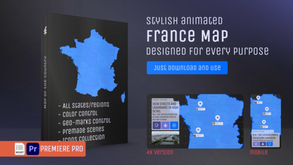 Photo of France Map – French Republic (France) MOGRT Kit – Videohive 61436257