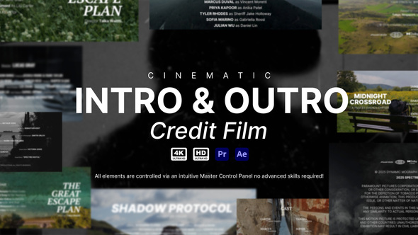 Photo of Intro & Outro Credit Film – Videohive 58890389