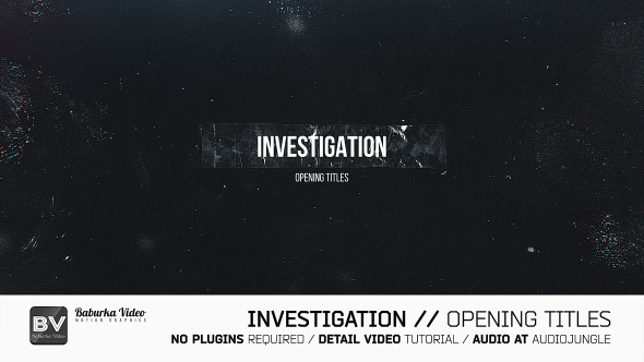 Photo of Investigation // Opening Titles – Videohive 20495524