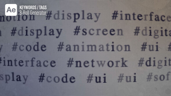 Photo of Animated Tags or Keywords B-Roll Generator – Macro Glitching Pixelated CRT Effect – AE Template – Videohive 61368359