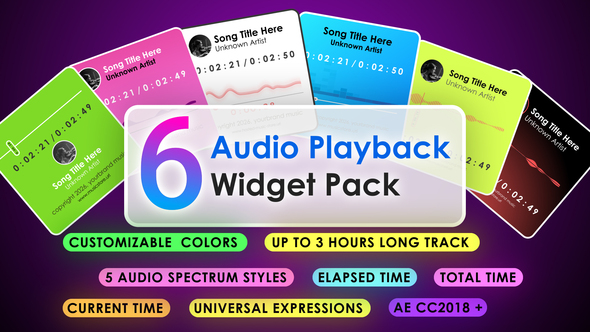 Photo of Modern Audio Visualizer Widget Pack – 6 Music Visual Elements – Videohive 61311061