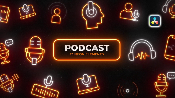 Photo of Podcast Neon Elements – Videohive 61256552